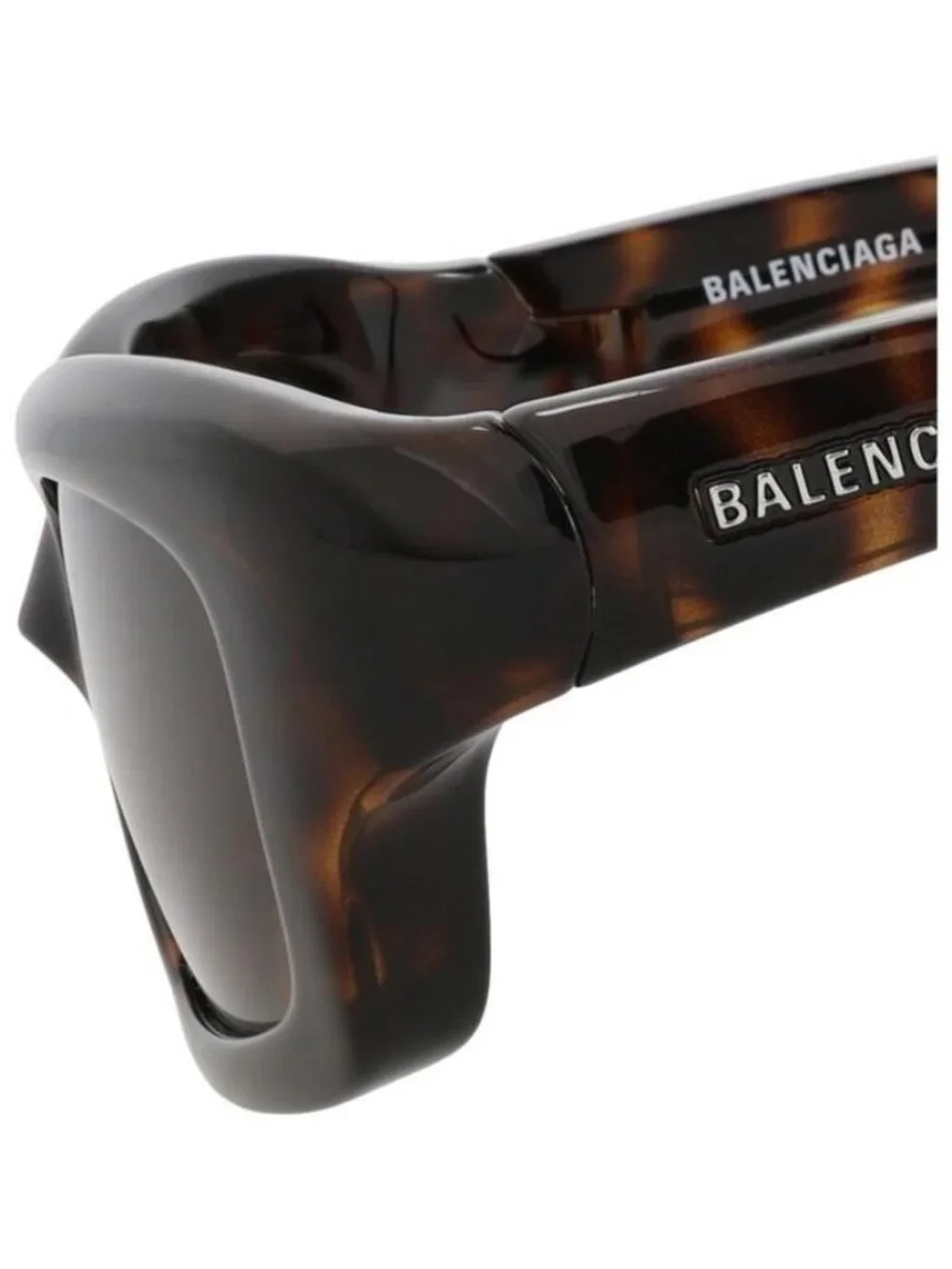New Balenciaga Mens Square/Rectangle Havana Havana Brown Fashion Designer Sungla